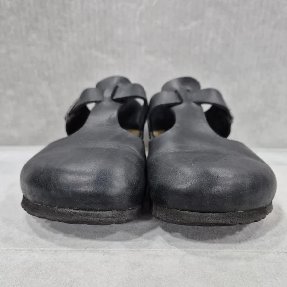 Birkenstock Paris T strap Mary Jane shoes size 40 women's US 9 black leather - Picture 4 of 14